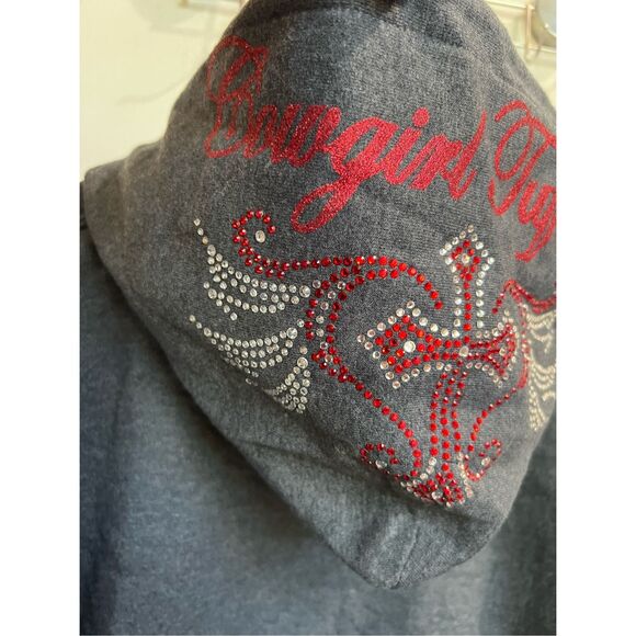 Cowgirl Tuff Co Grey Hoodie On A Gildan Sweatshirt Woman’s Size Large - Picture 13 of 13